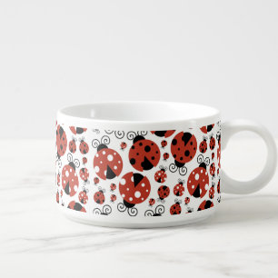 Pattern Of Ladybugs, Cute Ladybugs, Red Ladybugs Bowl