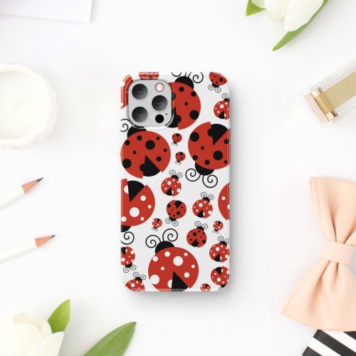 Pattern Of Ladybugs Cute Ladybugs Red Ladybugs iPhone 11 Case