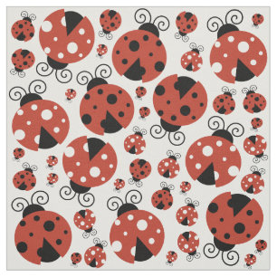 Pattern Of Ladybugs, Cute Ladybugs, Red Ladybugs Fabric