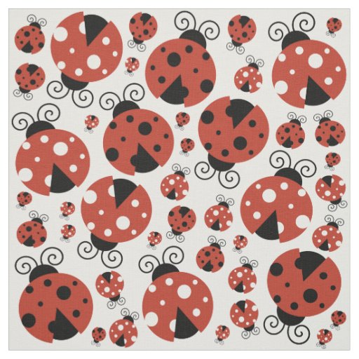 Pattern Of Ladybugs, Cute Ladybugs, Red Ladybugs Fabric