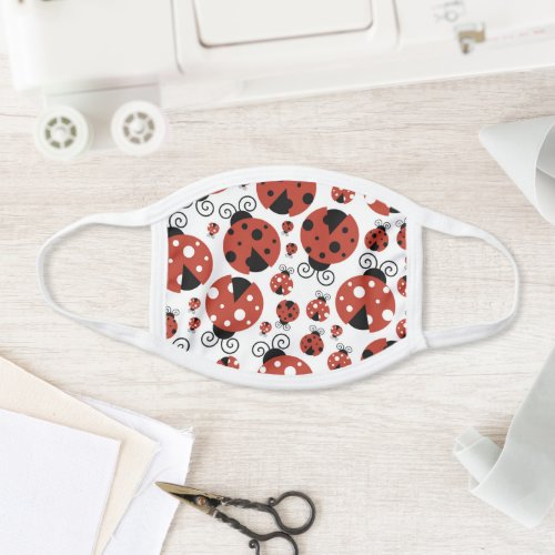 Pattern Of Ladybugs Cute Ladybugs Red Ladybugs Face Mask