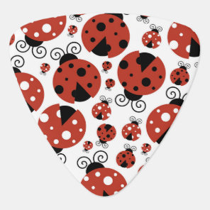 Pattern Of Ladybugs, Cute Ladybugs, Red Ladybugs Guitar Pick