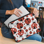 Pattern Of Ladybugs, Cute Ladybugs, Red Ladybugs Laptop Sleeve<br><div class="desc">Cute,  fun and adorable ladybugs in red color. Modern and trendy gift,  perfect for the ladybug lover in your life.</div>