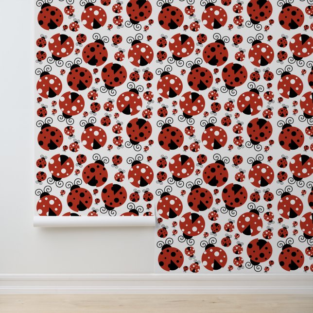 Pattern Of Ladybugs, Cute Ladybugs, Red Ladybugs Wallpaper (Application)