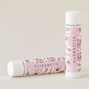 Pattern Of Ladybugs, Pink Ladybugs, Your Name Lip Balm