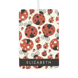 Pattern Of Ladybugs, Red Ladybugs, Your Name Air Freshener