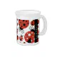 Pattern Of Ladybugs, Red Ladybugs, Your Name Beverage Pitcher | Zazzle