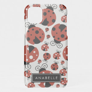 Pattern Of Ladybugs, Red Ladybugs, Your Name iPhone 11 Case