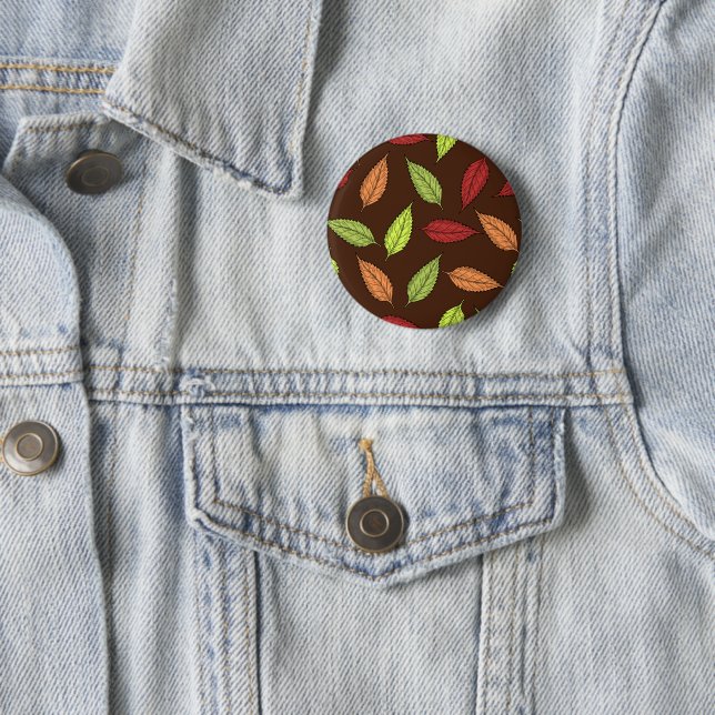 Pattern Of Leaves, Colorful Leaves, Autumn Leaves Button (In Situ)