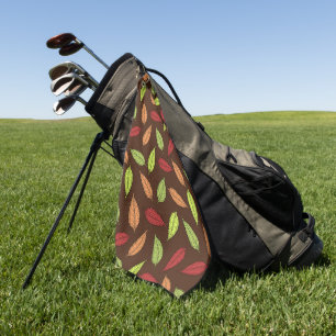 Pattern Of Leaves, Colorful Leaves, Autumn Leaves Golf Towel