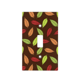 Pattern Of Leaves, Colorful Leaves, Autumn Leaves Light Switch Cover