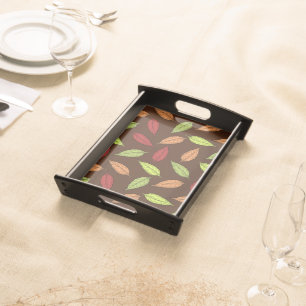 Pattern Of Leaves, Colorful Leaves, Autumn Leaves Serving Tray