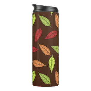 Pattern Of Leaves, Colorful Leaves, Autumn Leaves Thermal Tumbler