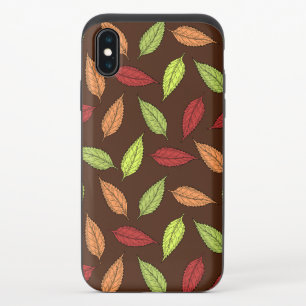 Pattern Of Leaves, Colorful Leaves, Autumn Leaves iPhone XS Slider Case