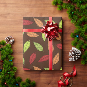 Pattern Of Leaves, Colorful Leaves, Autumn Leaves Wrapping Paper