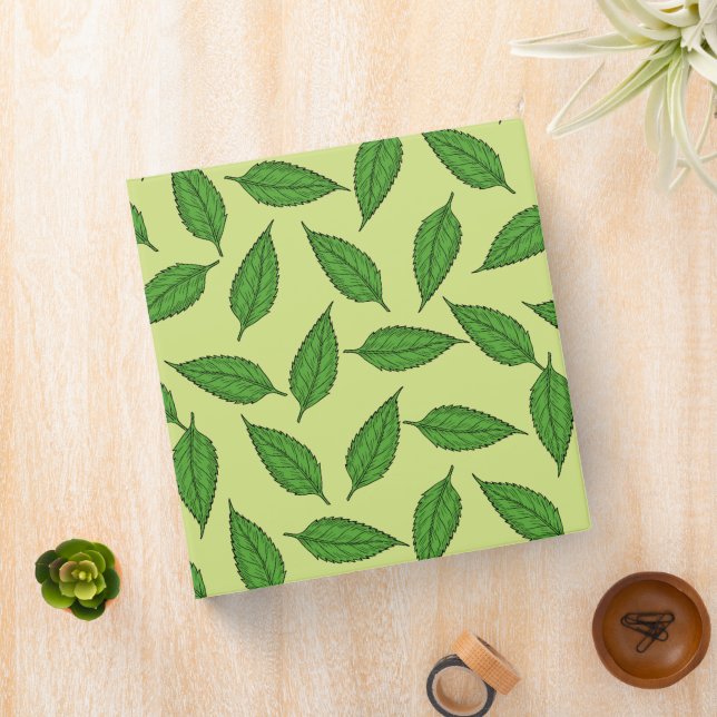 Pattern Of Leaves, Leaf Pattern, Spring Leaves 3 Ring Binder (In Situ)