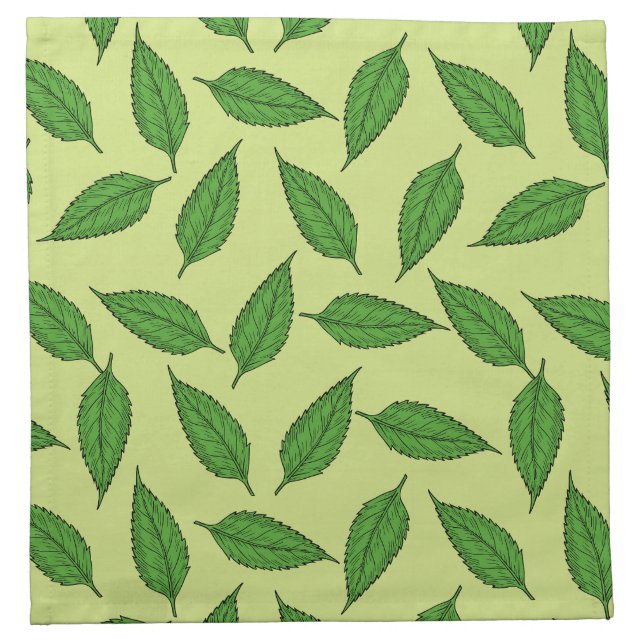 Pattern Of Leaves, Leaf Pattern, Spring Leaves Cloth Napkin (Front)