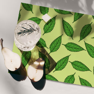 Pattern Of Leaves, Leaf Pattern, Spring Leaves Cloth Placemat