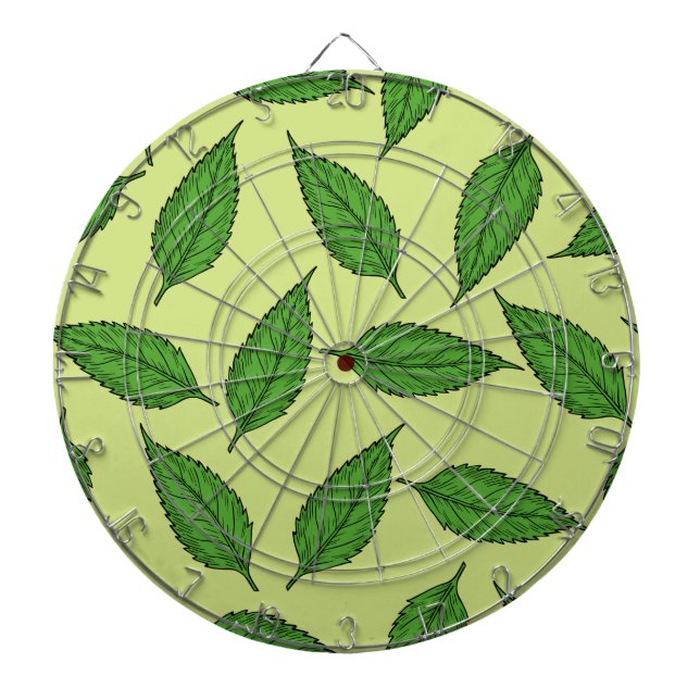 Pattern Of Leaves, Leaf Pattern, Spring Leaves Dart Board (Front)