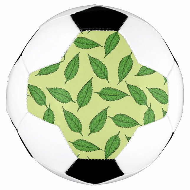 Pattern Of Leaves, Leaf Pattern, Spring Leaves Soccer Ball (Front)