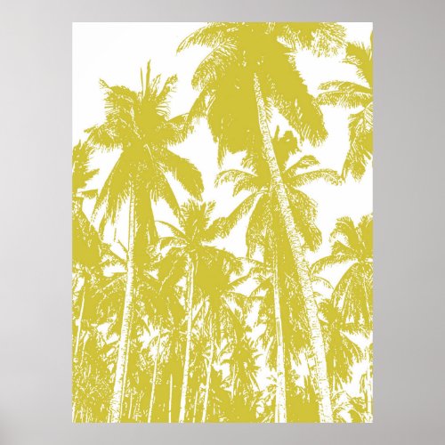 Pattern of leaves Tropical Palm trees Poster