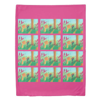 Pattern of Little Fairies in a Garden Duvet Covers