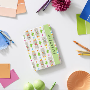 Pattern Of Llamas, Alpacas, Cactus, Your Name iPad Mini Cover