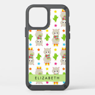 Pattern Of Llamas, Alpacas, Cactus, Your Name Speck iPhone 12 Case