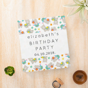 Pattern Of Llamas, Cute Llamas, Alpacas, Birthday 3 Ring Binder