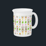 Pattern Of Llamas, Cute Llamas, Alpacas, Cactus Beverage Pitcher<br><div class="desc">Cute,  fun and adorable pattern with llamas,  alpacas,  stars and cactus. Modern and trendy gift,  perfect for the llama lover in your life.</div>