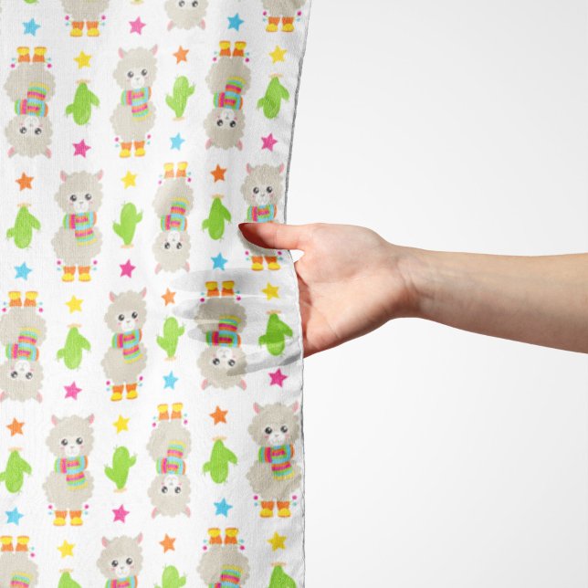 Pattern Of Llamas, Cute Llamas, Alpacas, Cactus Scarf (Creator Uploaded)