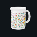 Pattern Of Llamas, Cute Llamas, Alpacas, Flowers Beverage Pitcher<br><div class="desc">Cute,  fun and adorable pattern with llamas,  alpacas and flowers. Modern and trendy gift,  perfect for the llama lover in your life.</div>
