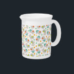 Pattern Of Llamas, Cute Llamas, Alpacas, Flowers Beverage Pitcher<br><div class="desc">Cute,  fun and adorable pattern with llamas,  alpacas and flowers. Modern and trendy gift,  perfect for the llama lover in your life.</div>