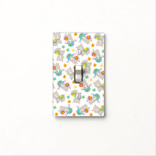 Pattern Of Llamas, Cute Llamas, Alpacas, Flowers Light Switch Cover