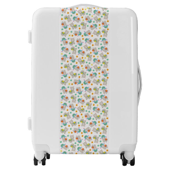 Pattern Of Llamas, Cute Llamas, Alpacas, Flowers Luggage (Front)