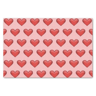 Pattern Of Lovely Red Hearts Tissue Paper