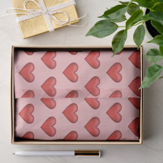 Pattern Of Lovely Red Hearts Tissue Paper