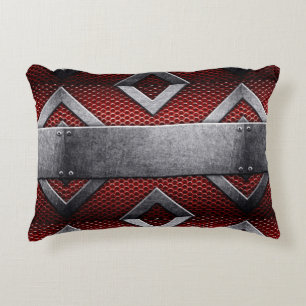 Pattern of metal plate accent pillow