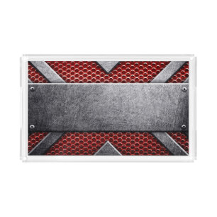 Pattern of metal plate acrylic tray