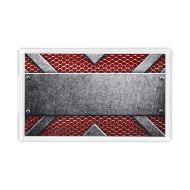 Pattern of metal plate acrylic tray (Front)