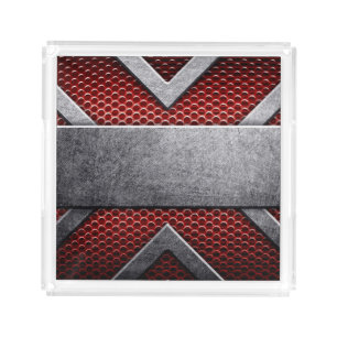 Pattern of metal plate acrylic tray
