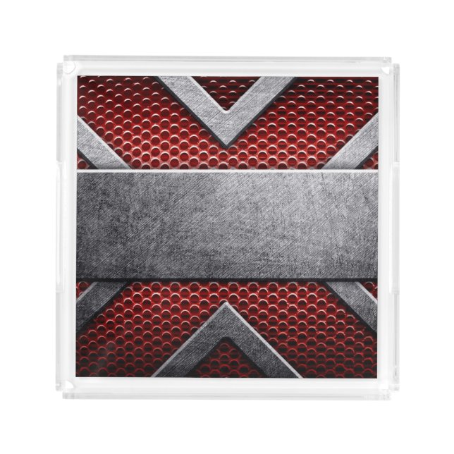 Pattern of metal plate acrylic tray (Front)