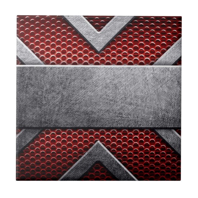 Pattern of metal plate ceramic tile (Front)