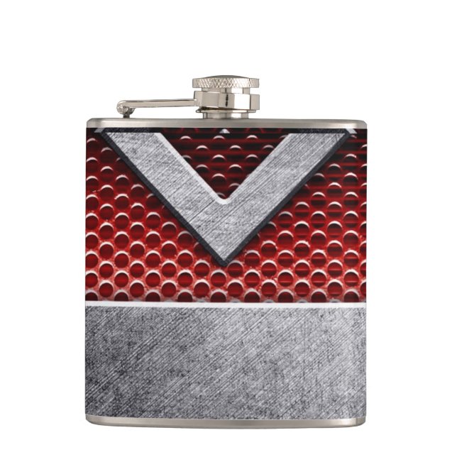 Pattern of metal plate flask (Front)