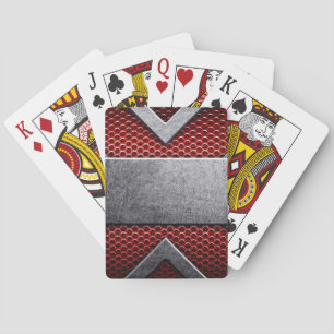 Pattern of metal plate poker cards