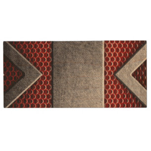 Pattern of metal plate wood flash drive