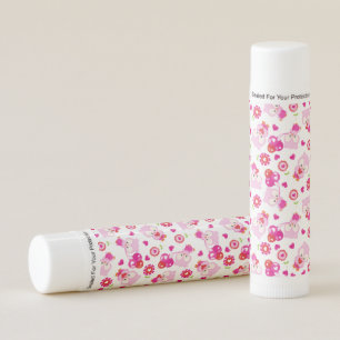 Pattern Of Owls, Cute Owls, Pink Owls, Hearts Lip Balm