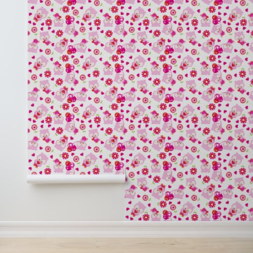 Pattern Of Owls Cute Owls Pink Owls Hearts Wallpaper