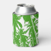 Pattern of Palm Trees in a Posterized Design Can Cooler