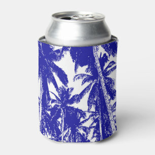 Pattern of Palm Trees in a Posterized Design Can Cooler